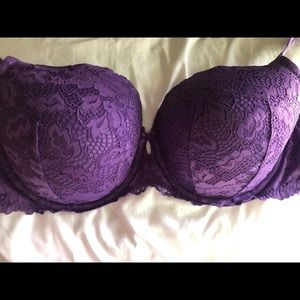 Torrid 44D purple lace t-shirt bra